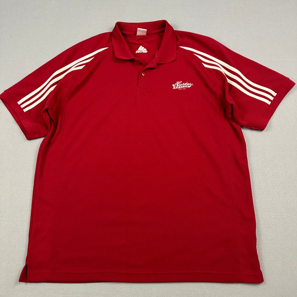 Nebraska Cornhuskers Polo Men Extra Large Red White adidas Huskers Football XL